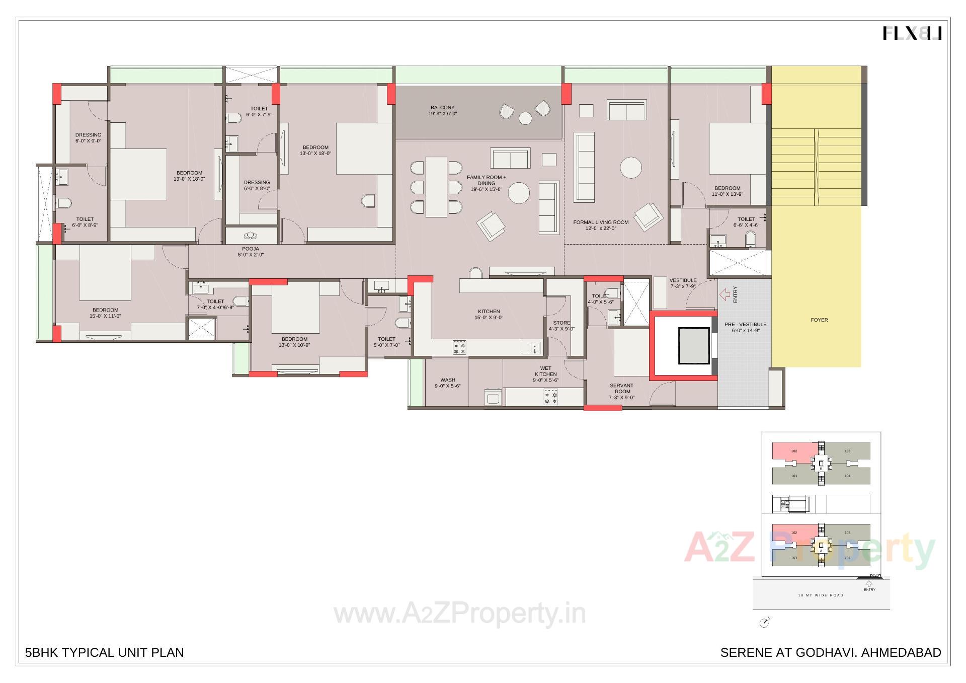 Layout of real estate project Skydeck Serene located at Ghodhavi, Ahmedabad, Gujarat