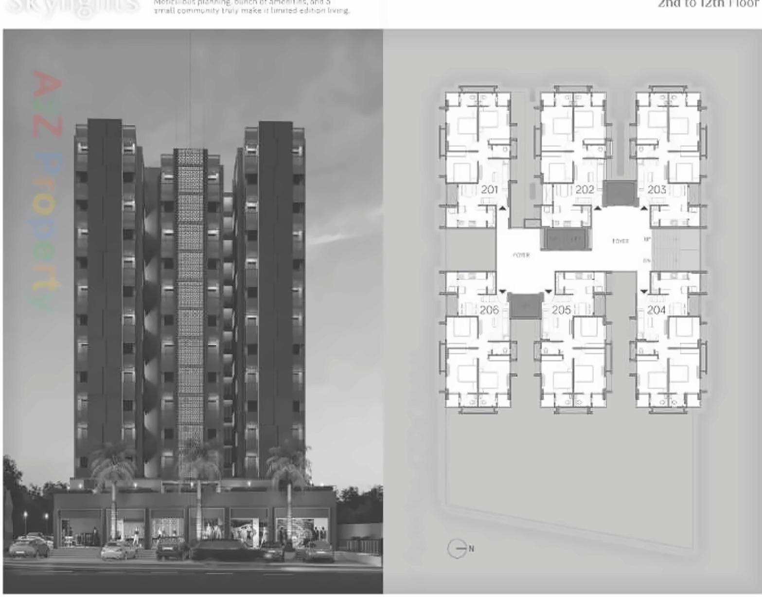 Layout of real estate project Skylights located at Ambli, Ahmedabad, Gujarat