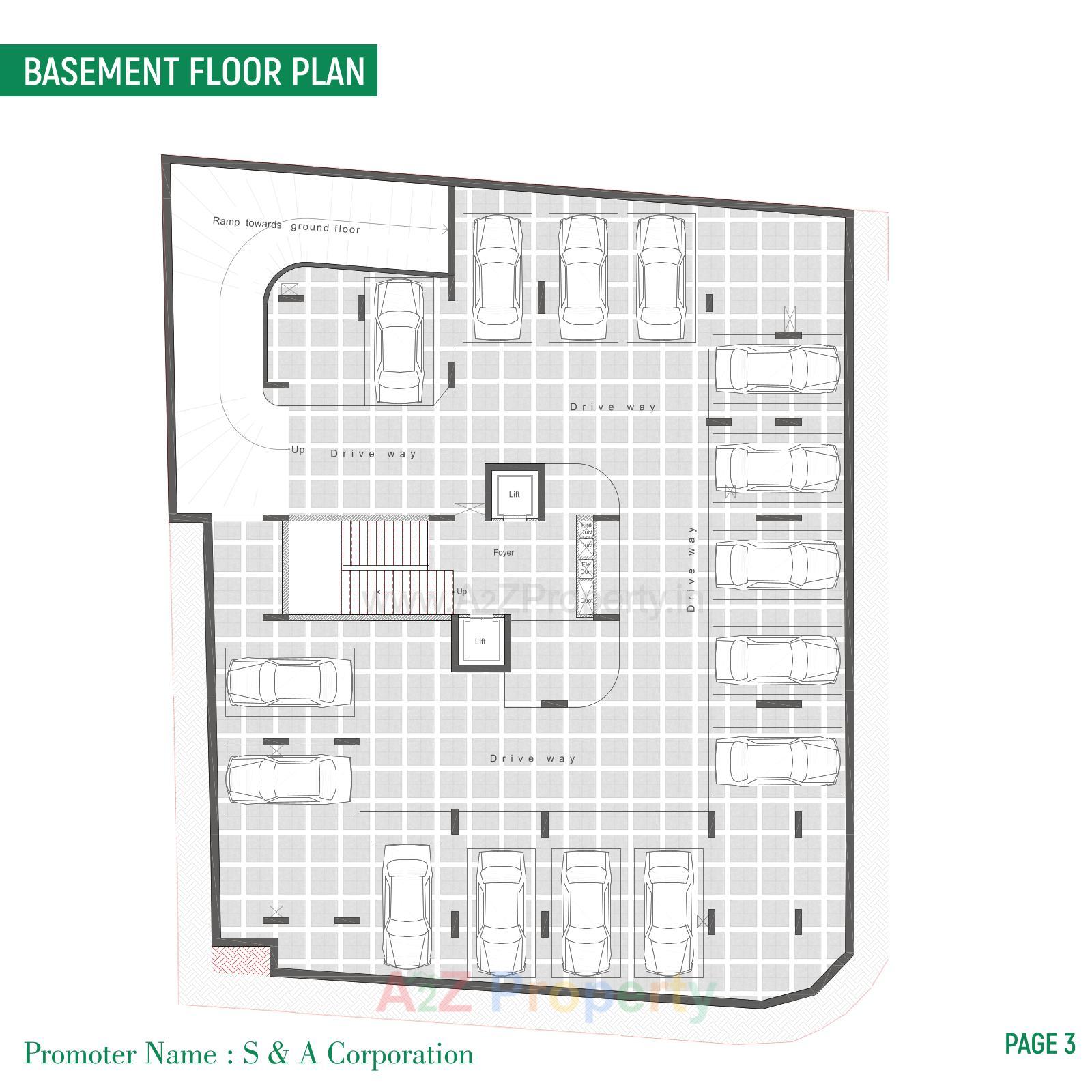 Layout of real estate project Skyline located at Shaikhpur-khanpur, Ahmedabad, Gujarat