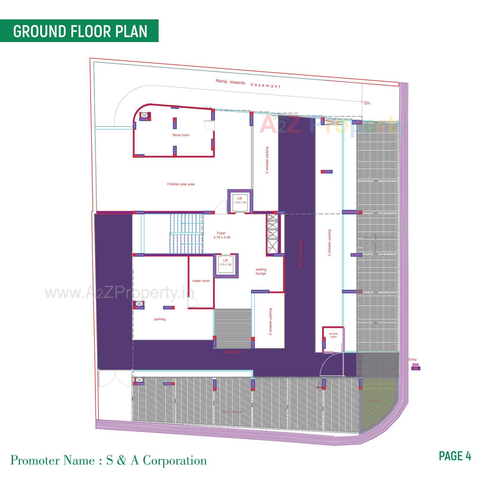 Layout of real estate project Skyline located at Shaikhpur-khanpur, Ahmedabad, Gujarat