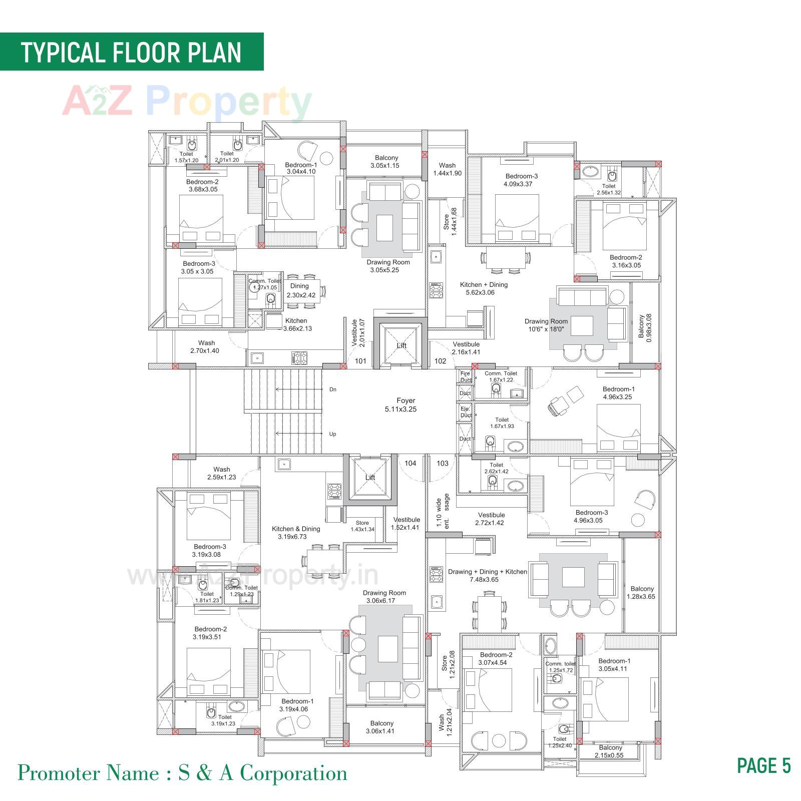 Layout of real estate project Skyline located at Shaikhpur-khanpur, Ahmedabad, Gujarat