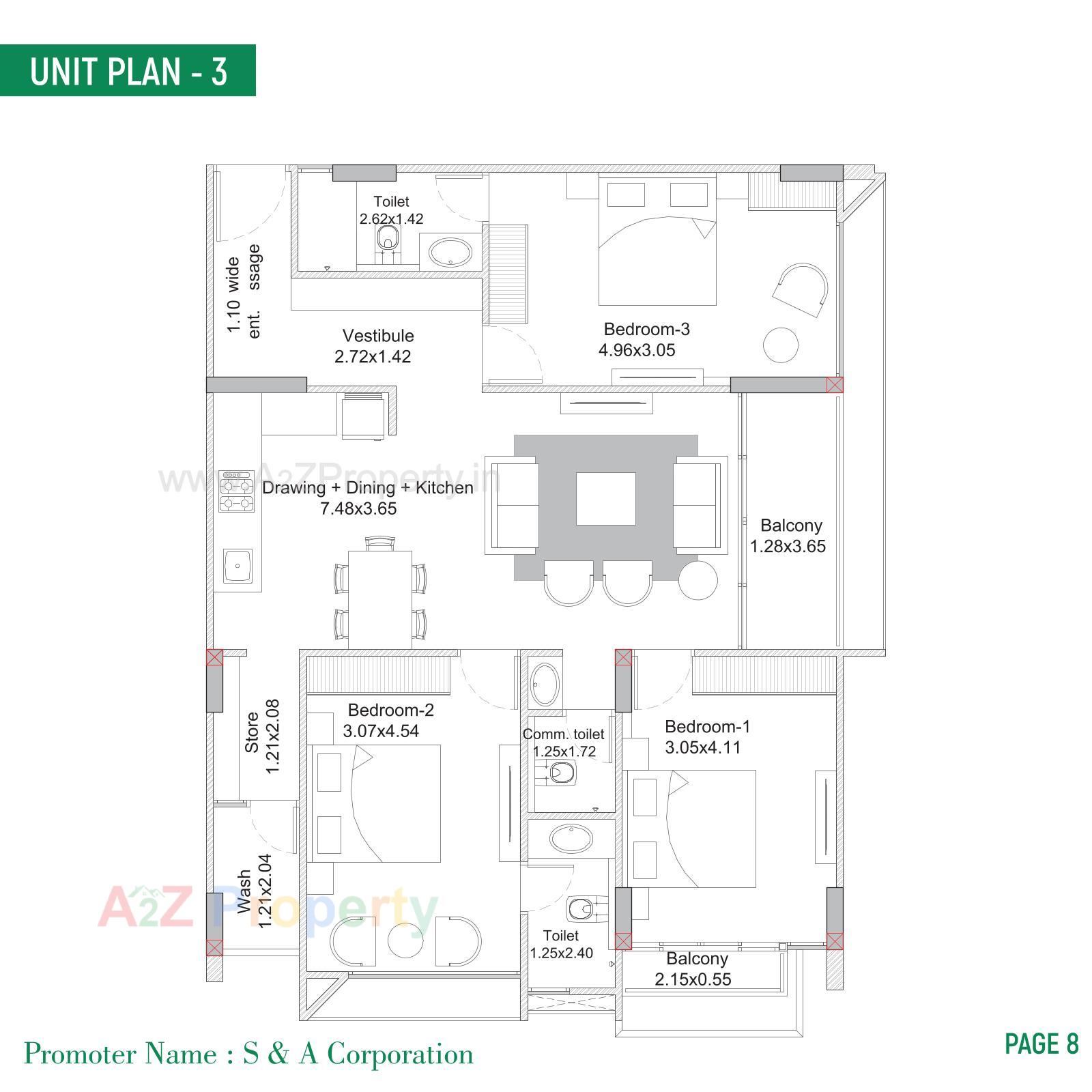 Layout of real estate project Skyline located at Shaikhpur-khanpur, Ahmedabad, Gujarat