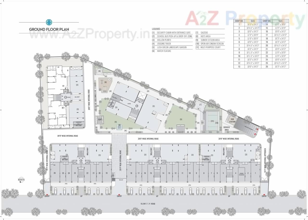 Layout of real estate project Skylon located at Gota, Ahmedabad, Gujarat