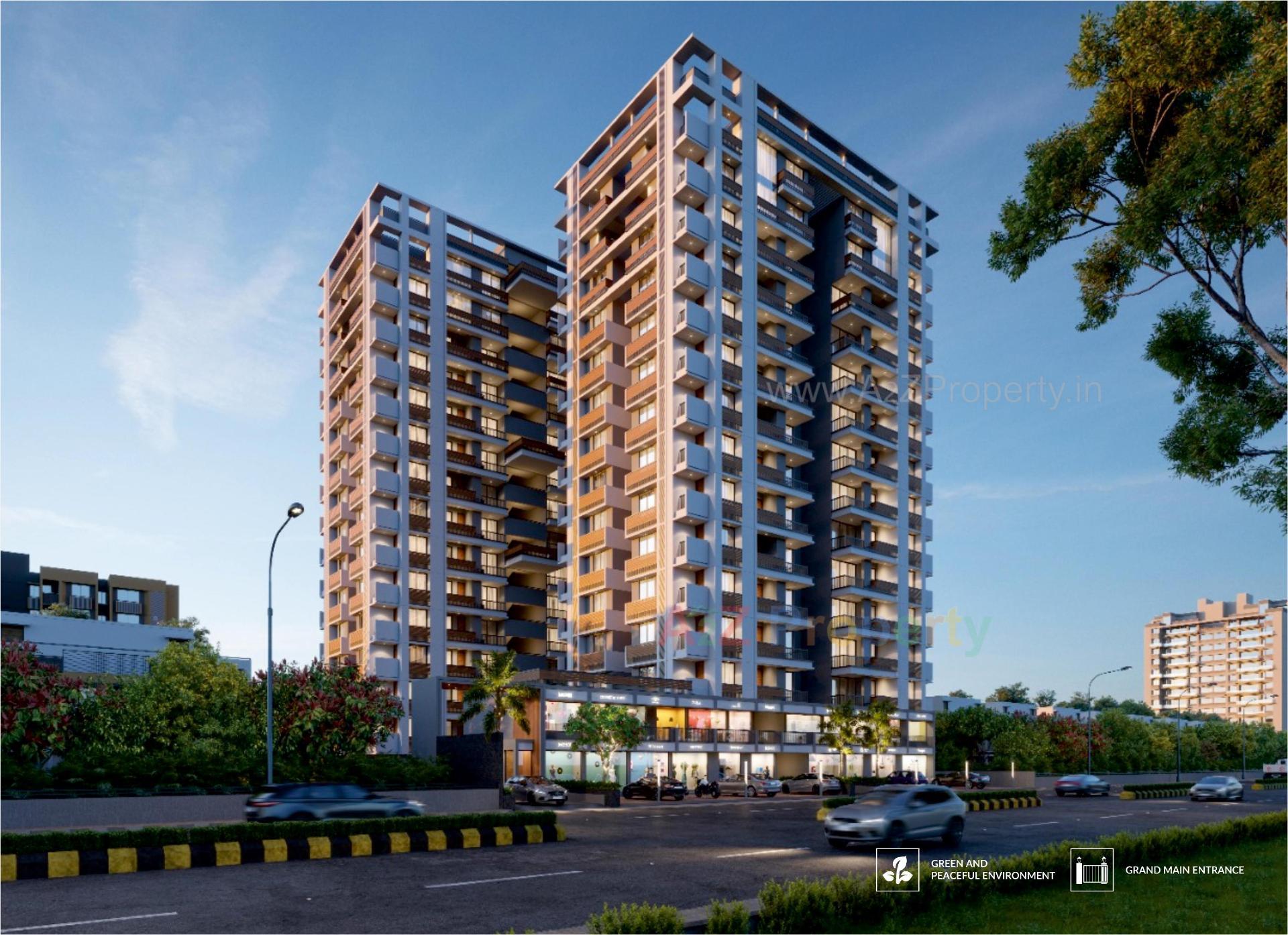 3D Elevation of real estate project Skyview located at Vastral, Ahmedabad, Gujarat