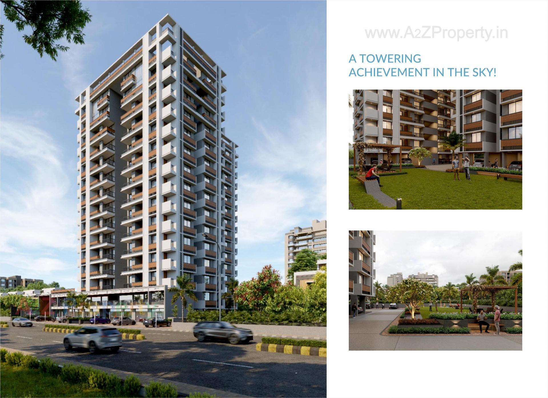 3D Elevation of real estate project Skyview located at Vastral, Ahmedabad, Gujarat