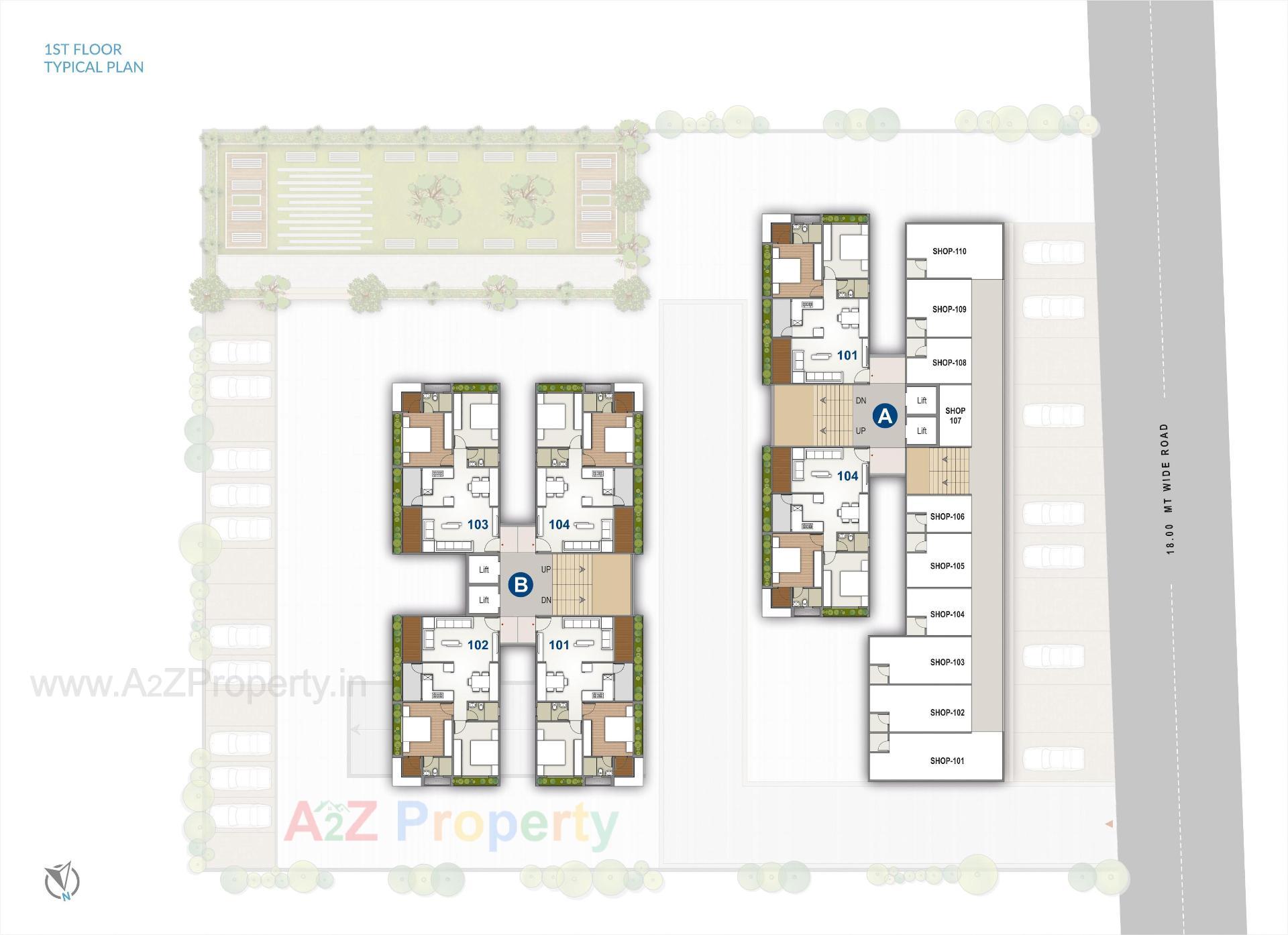 Layout of real estate project Skyview located at Vastral, Ahmedabad, Gujarat