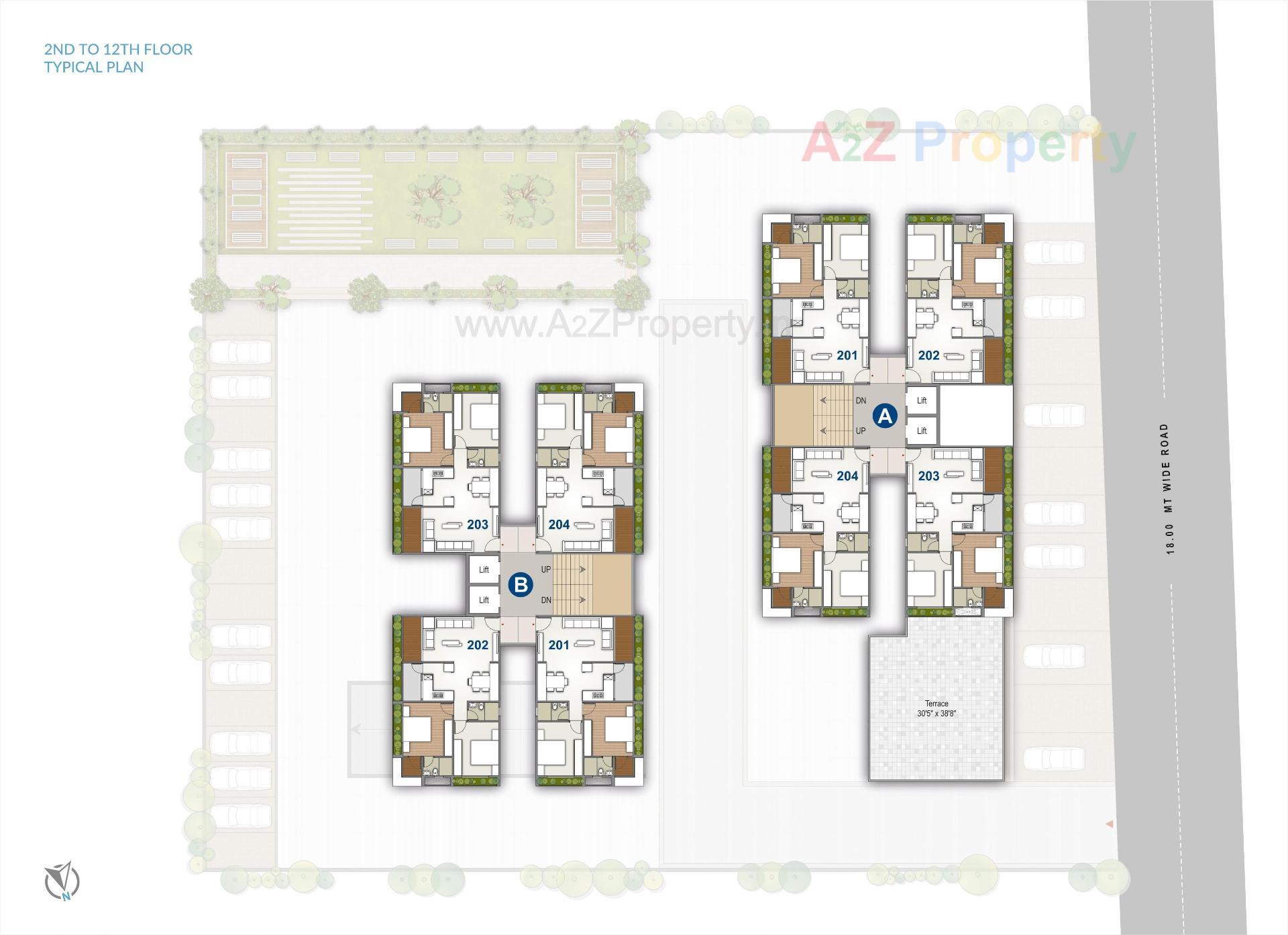 Layout of real estate project Skyview located at Vastral, Ahmedabad, Gujarat