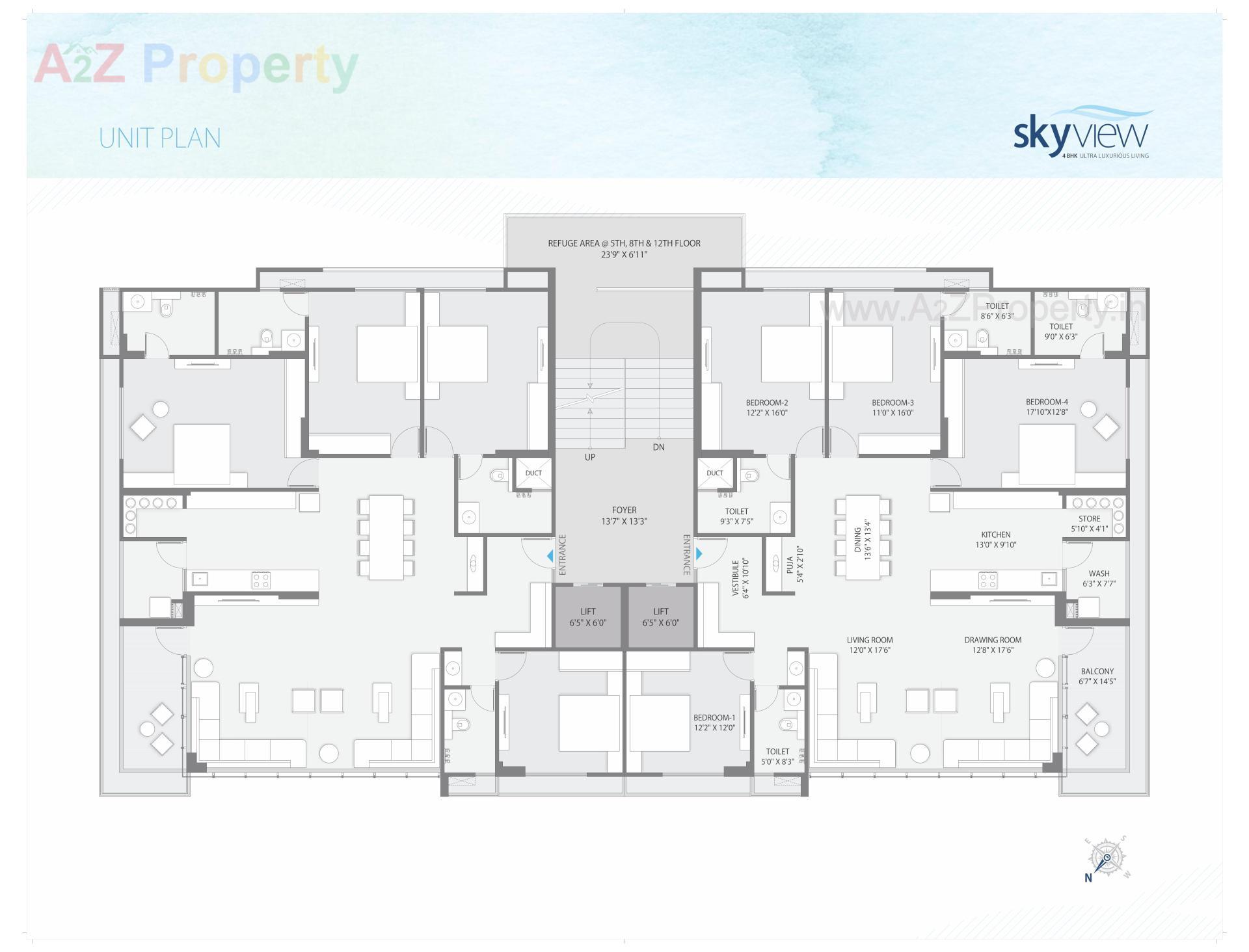 Layout of real estate project Skyview located at Sola, Ahmedabad, Gujarat