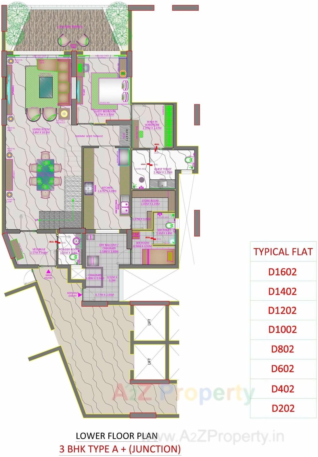 Layout of real estate project Skyville located at Ahmedabad, Ahmedabad, Gujarat