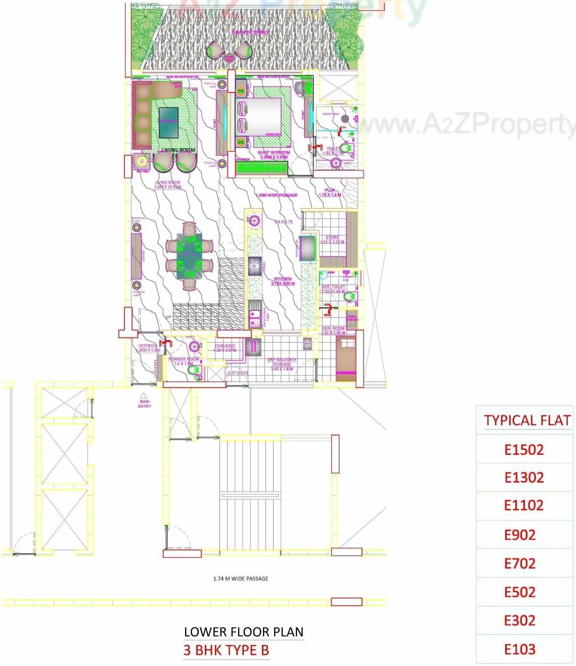 Layout of real estate project Skyville located at Ahmedabad, Ahmedabad, Gujarat