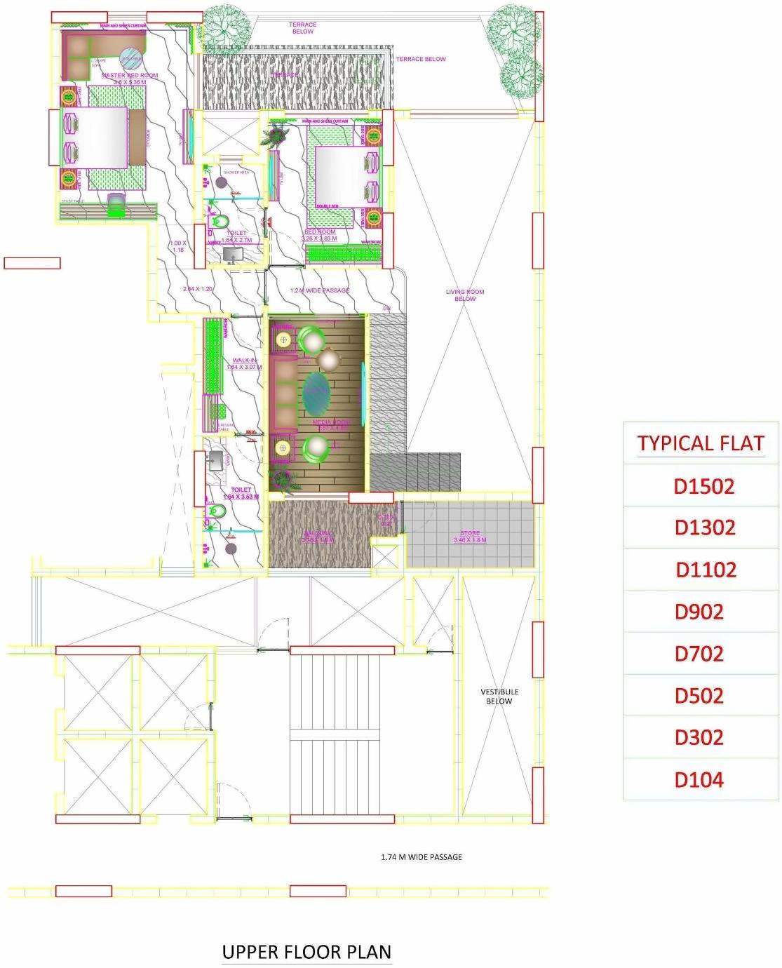 Layout of real estate project Skyville located at Ahmedabad, Ahmedabad, Gujarat