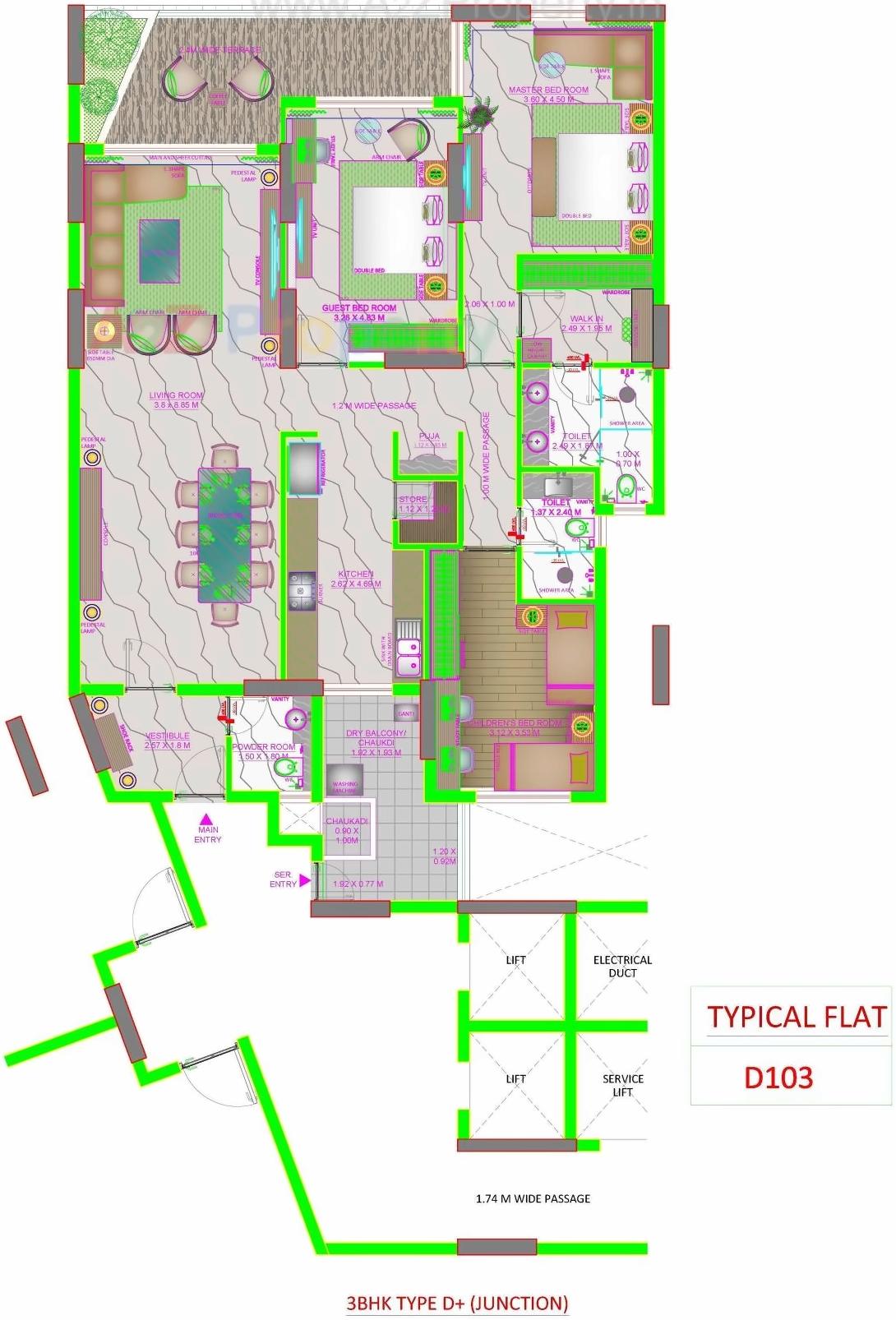 Layout of real estate project Skyville located at Ahmedabad, Ahmedabad, Gujarat