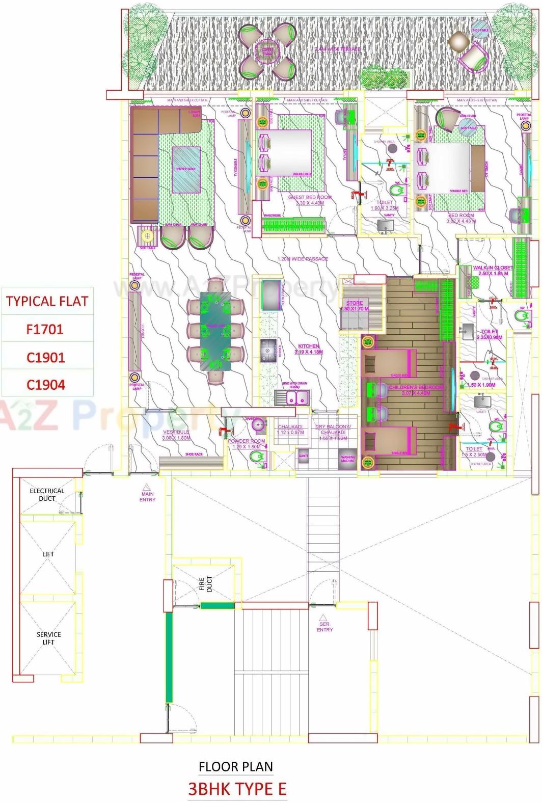 Layout of real estate project Skyville located at Ahmedabad, Ahmedabad, Gujarat