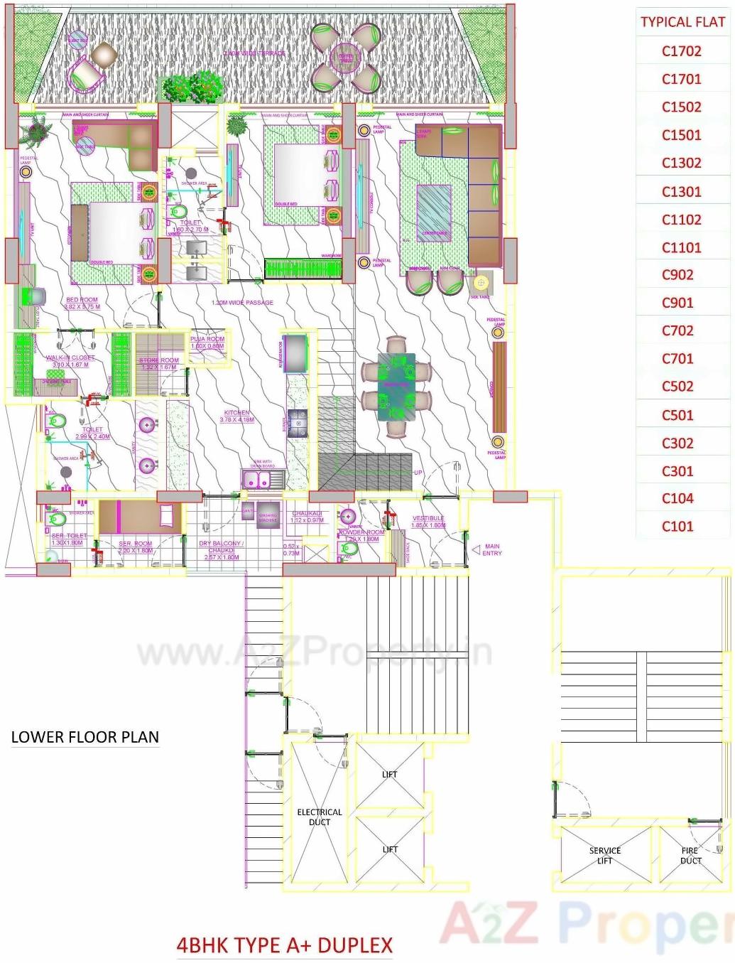 Layout of real estate project Skyville located at Ahmedabad, Ahmedabad, Gujarat