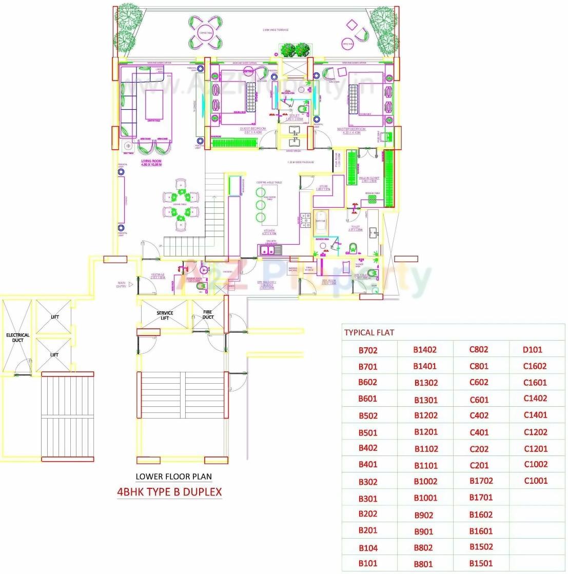 Layout of real estate project Skyville located at Ahmedabad, Ahmedabad, Gujarat