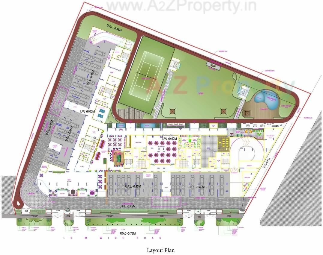 Layout of real estate project Skyville located at Ahmedabad, Ahmedabad, Gujarat