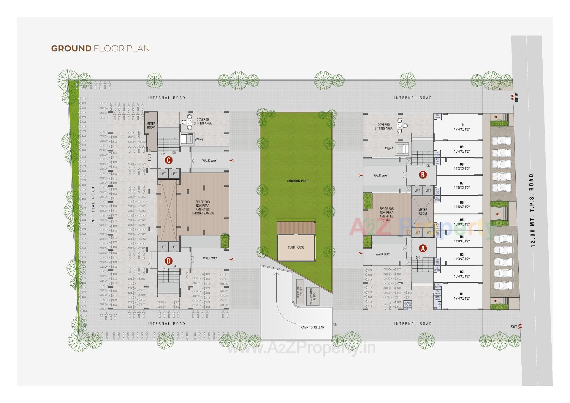 Layout of real estate project Skyvue 1 located at Vejalpur, Ahmedabad, Gujarat