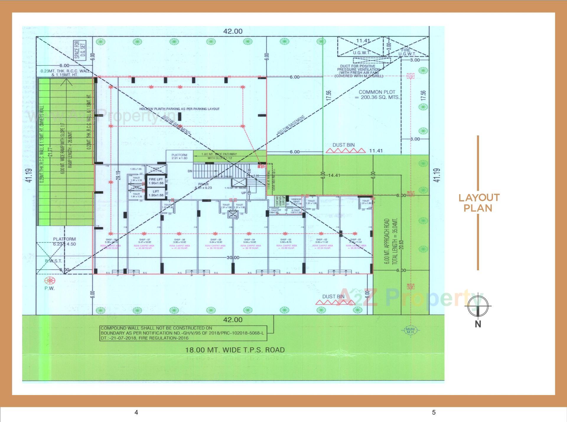 Layout of real estate project Skywalk Arena located at Chharodi, Ahmedabad, Gujarat