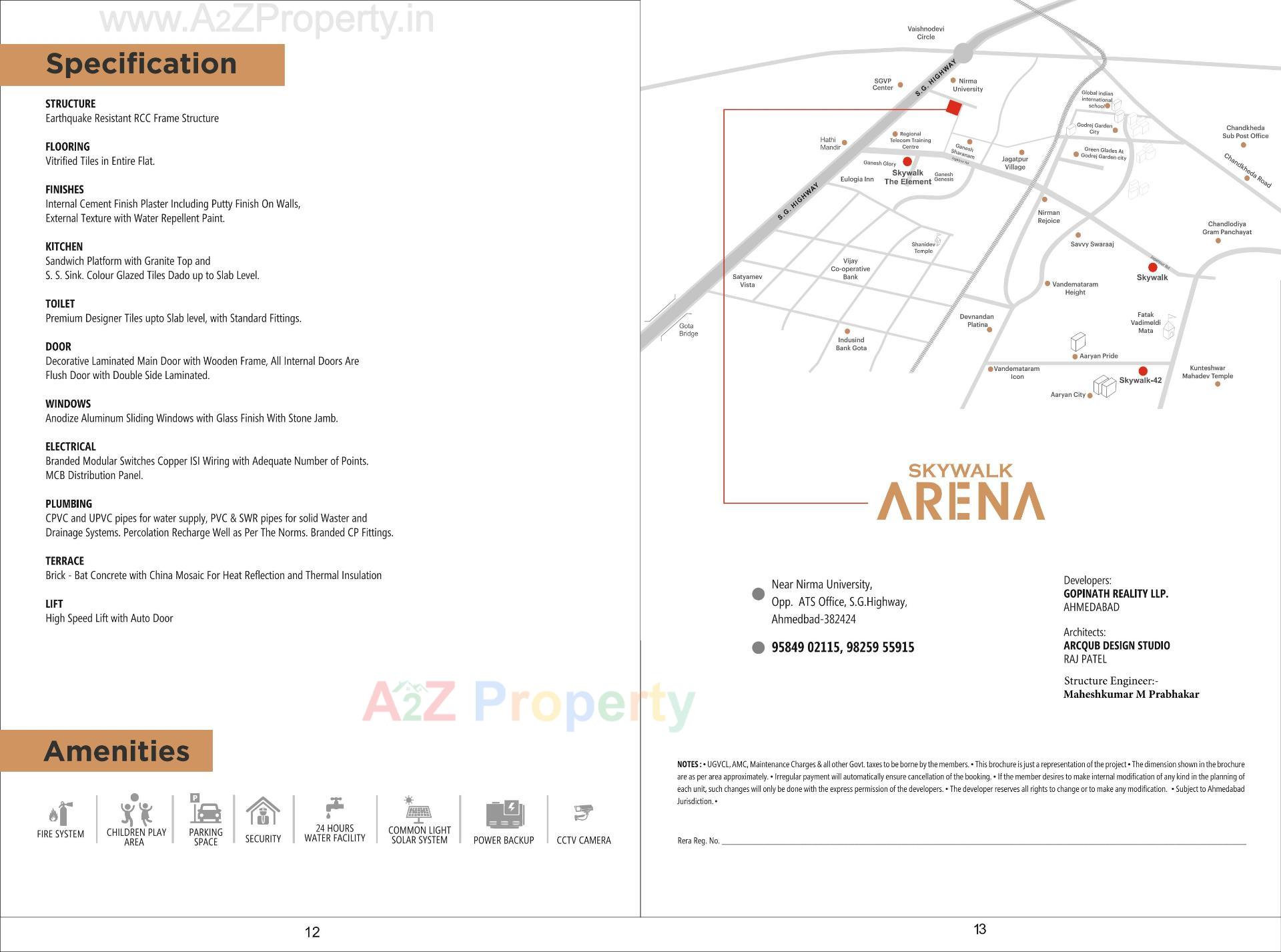  of real estate project Skywalk Arena located at Chharodi, Ahmedabad, Gujarat