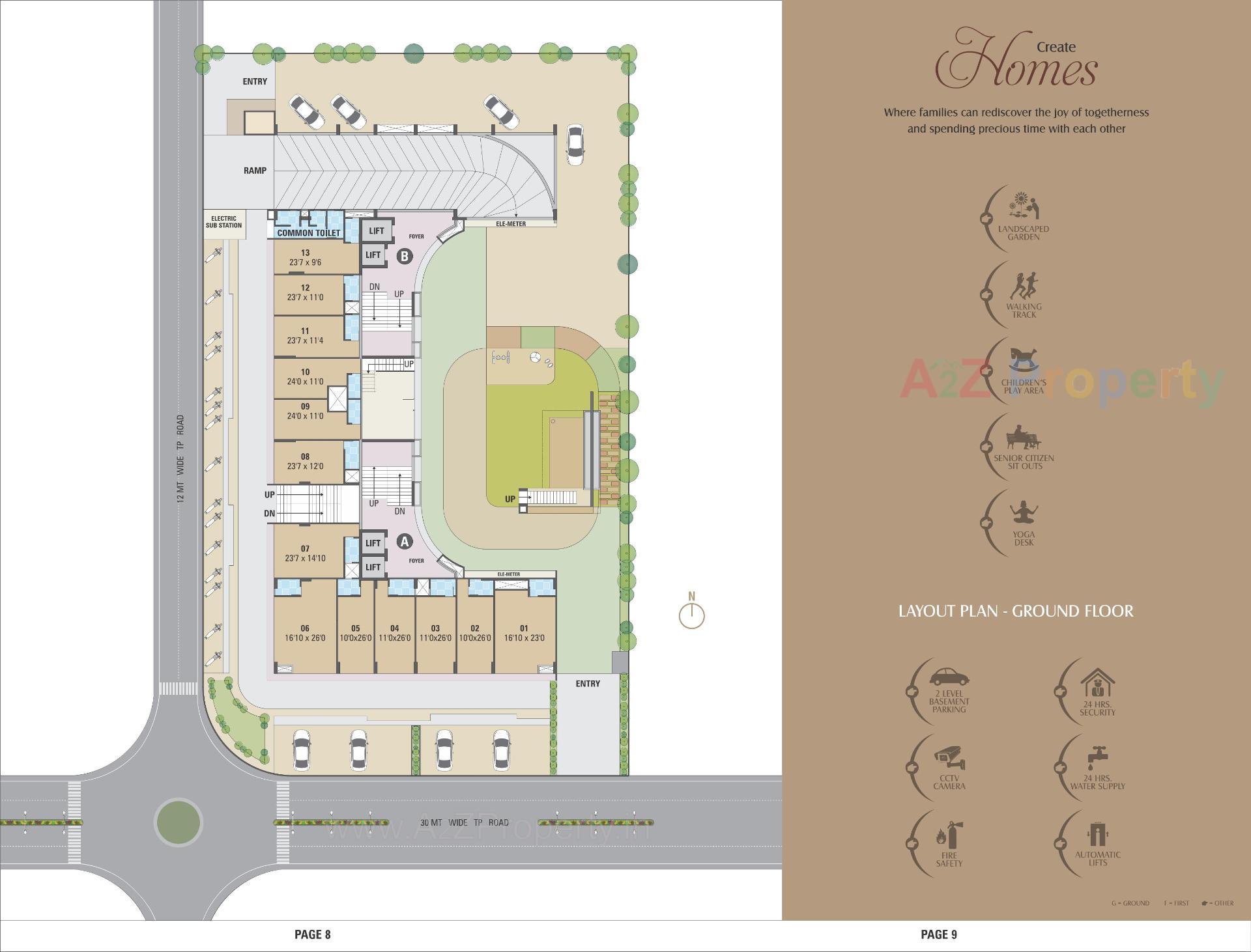 Layout of real estate project Skywalk Manglaam located at Chandkheda, Ahmedabad, Gujarat
