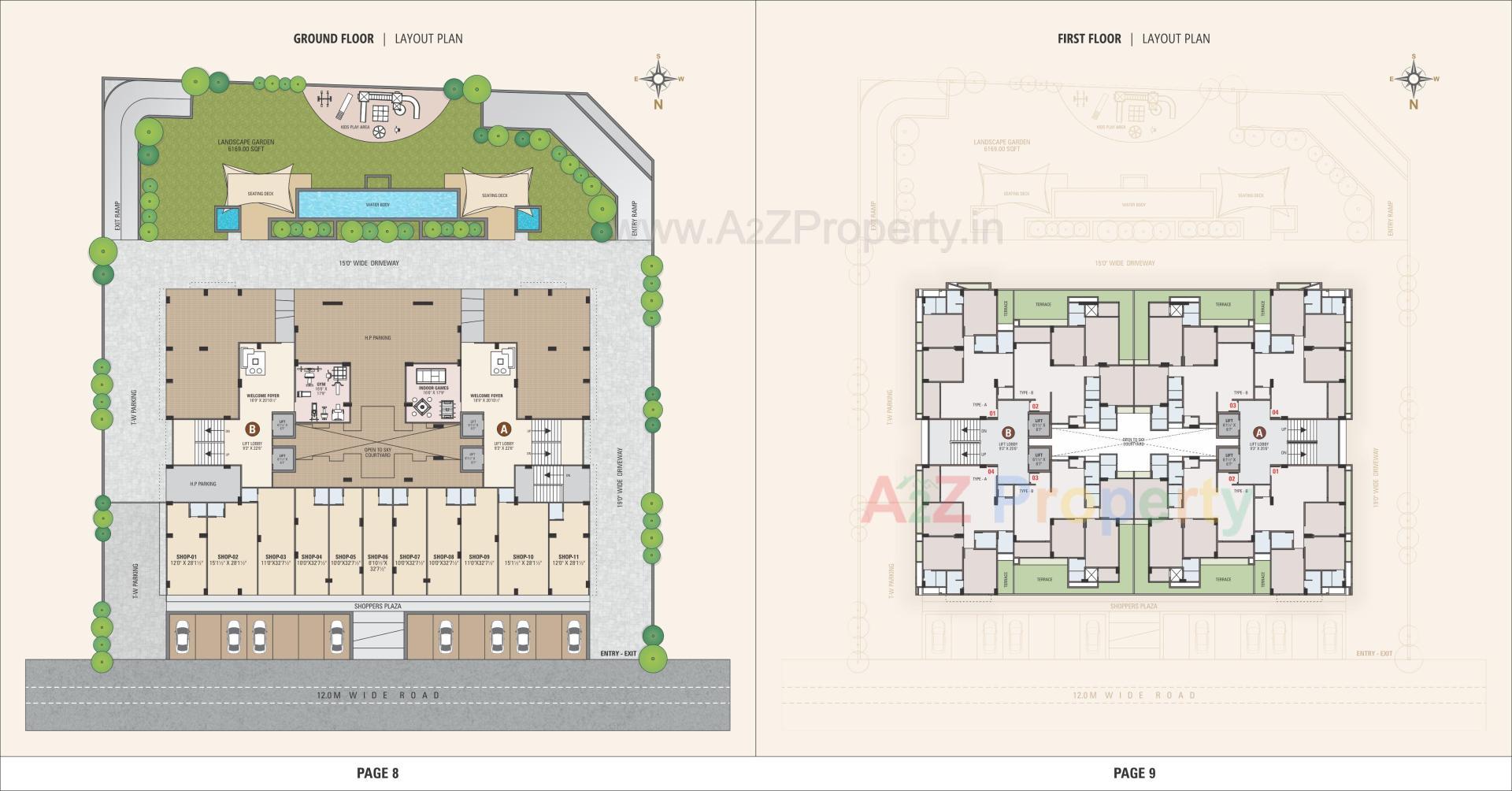 Layout of real estate project Skywalk Suyash located at Chenpur, Ahmedabad, Gujarat