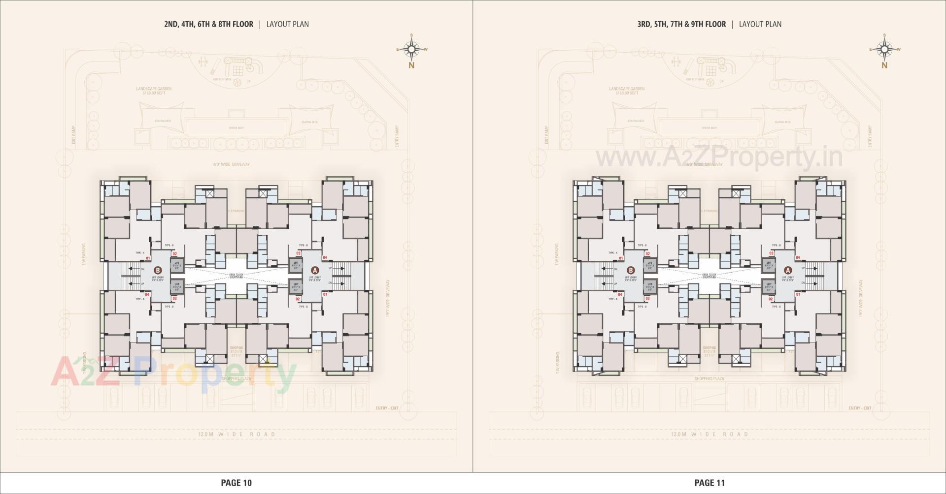 Layout of real estate project Skywalk Suyash located at Chenpur, Ahmedabad, Gujarat