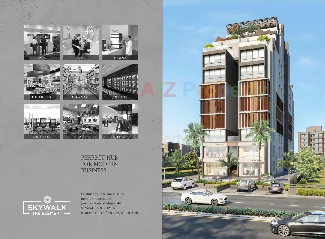 3D Elevation of real estate project Skywalk The Element located at Ahmedabad, Ahmedabad, Gujarat