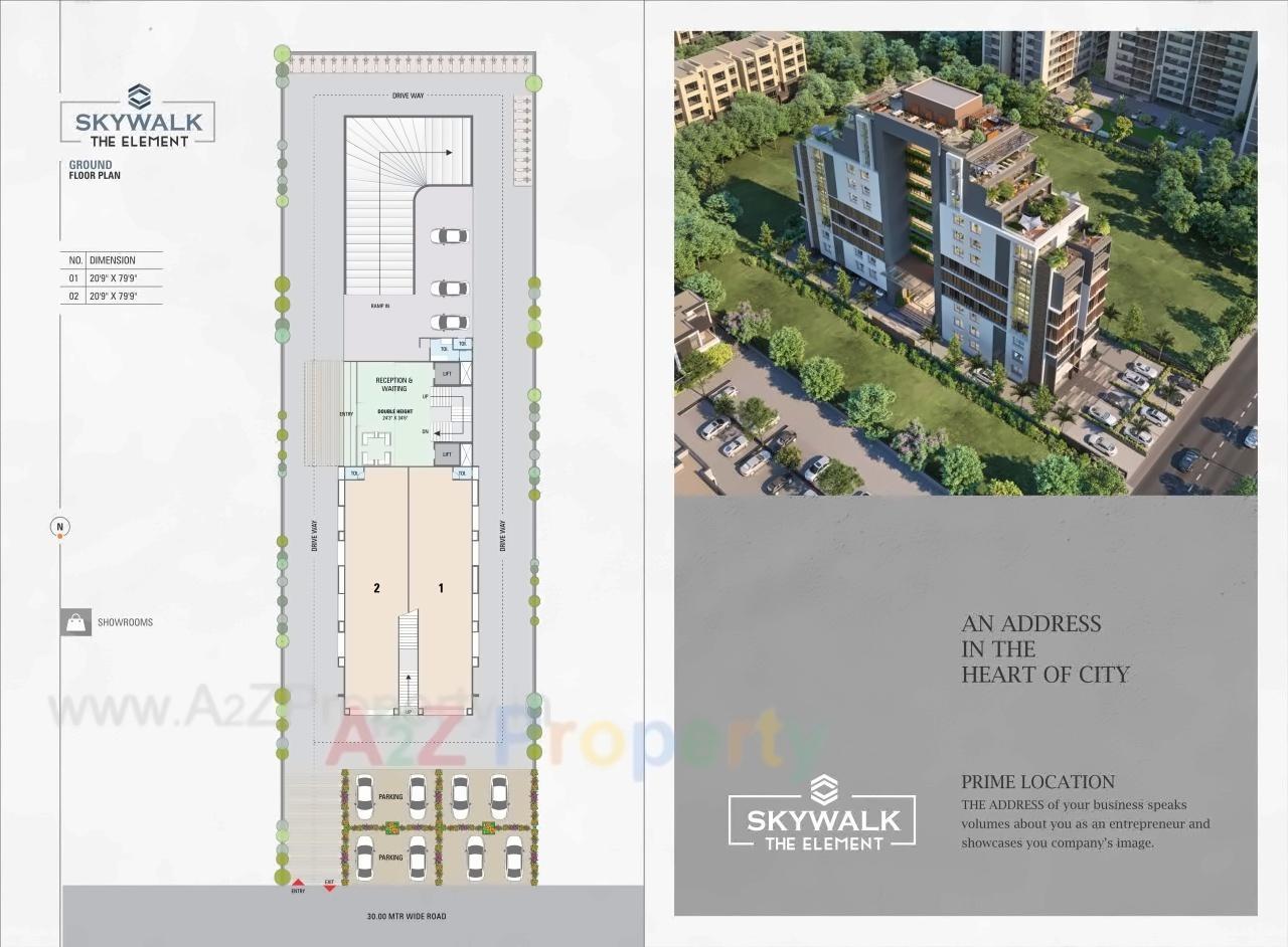 Layout of real estate project Skywalk The Element located at Ahmedabad, Ahmedabad, Gujarat
