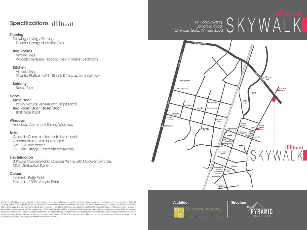  of real estate project Skywalk located at Sola, Ahmedabad, Gujarat