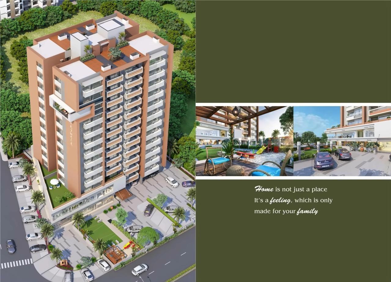 3D Elevation of real estate project Skywalk located at Sola, Ahmedabad, Gujarat