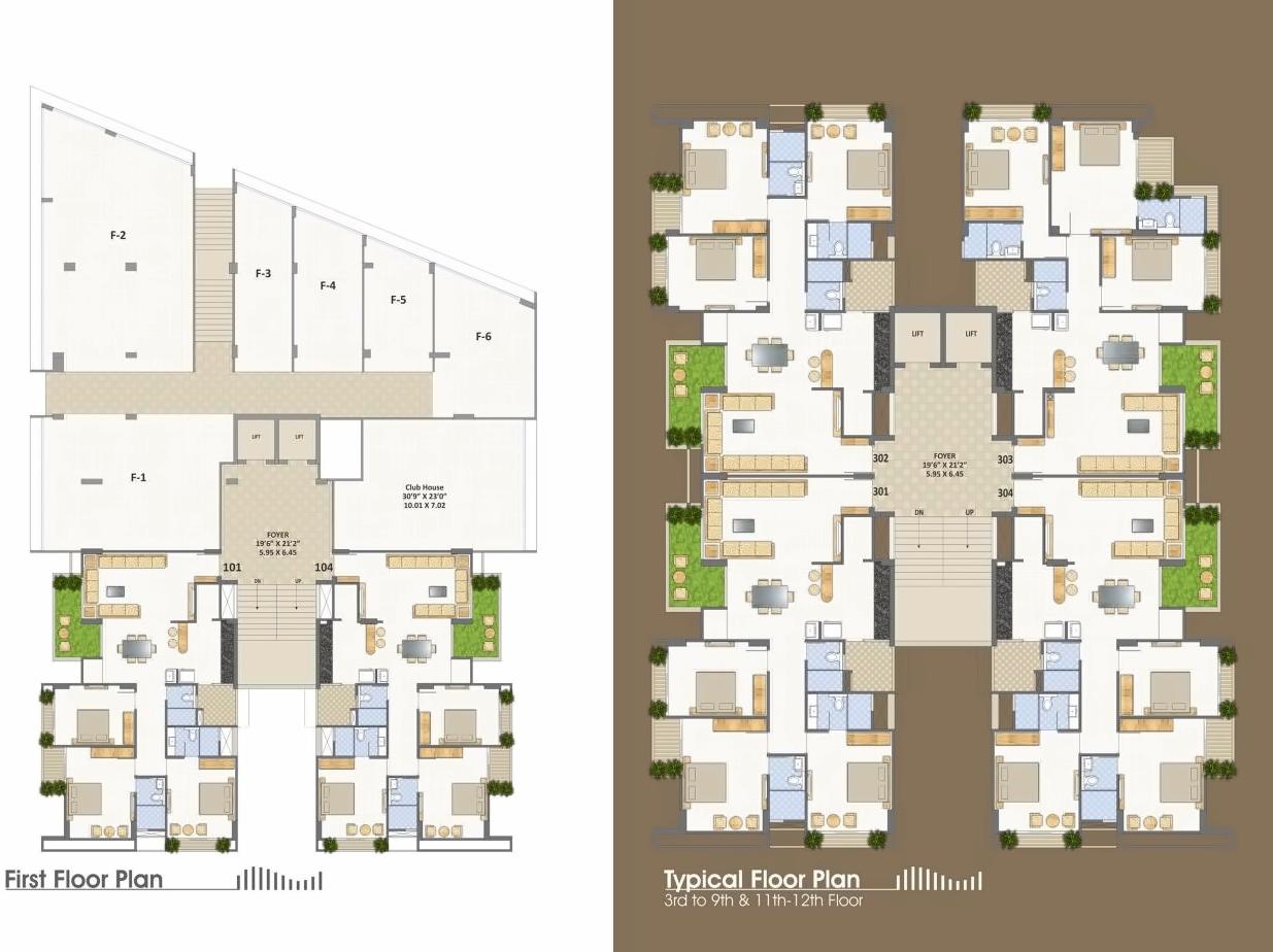 Layout of real estate project Skywalk located at Sola, Ahmedabad, Gujarat