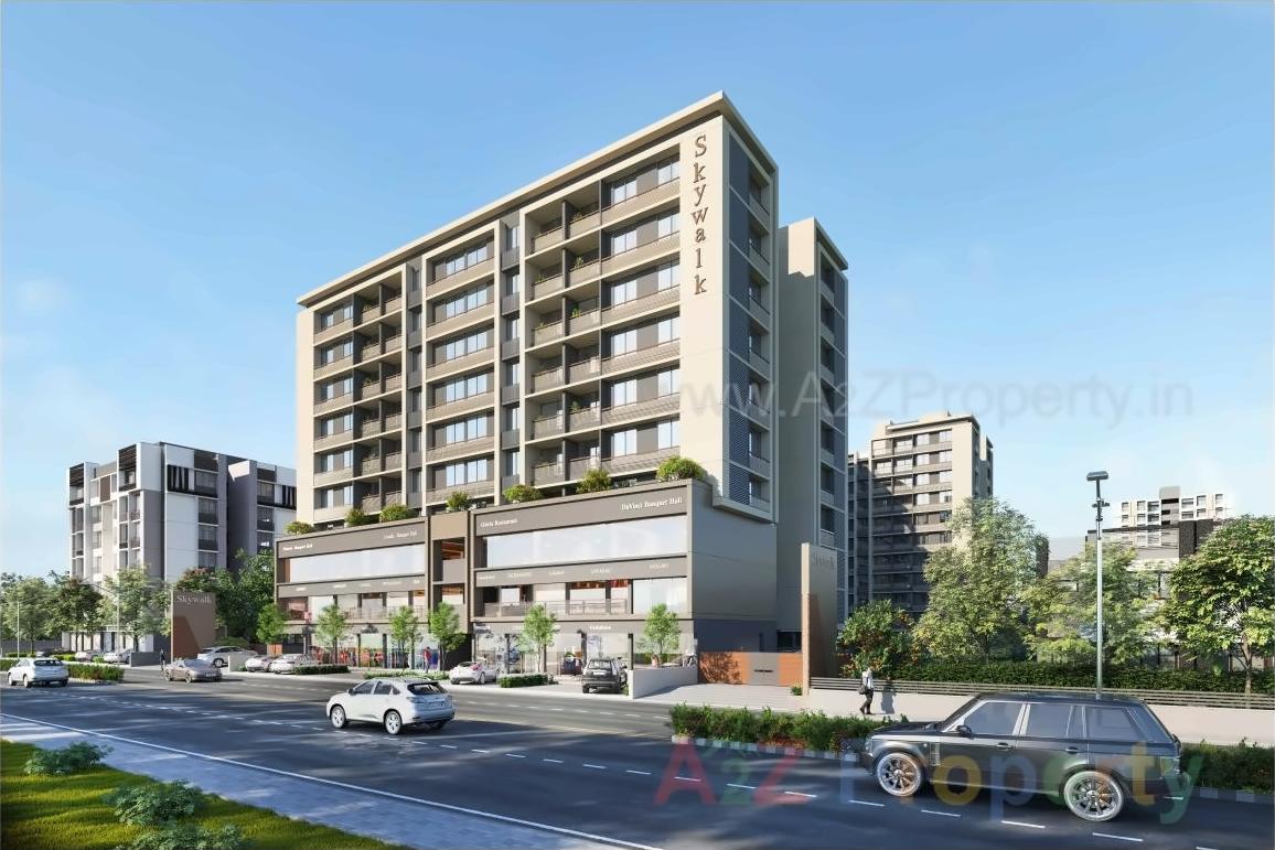 3D Elevation of real estate project Skywalk located at Zundal, Ahmedabad, Gujarat