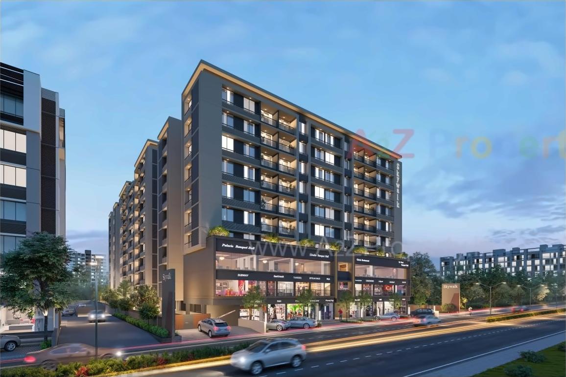 3D Elevation of real estate project Skywalk located at Zundal, Ahmedabad, Gujarat