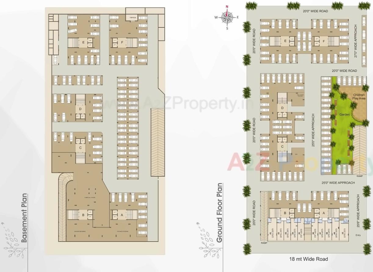 Layout of real estate project Skywalk located at Zundal, Ahmedabad, Gujarat