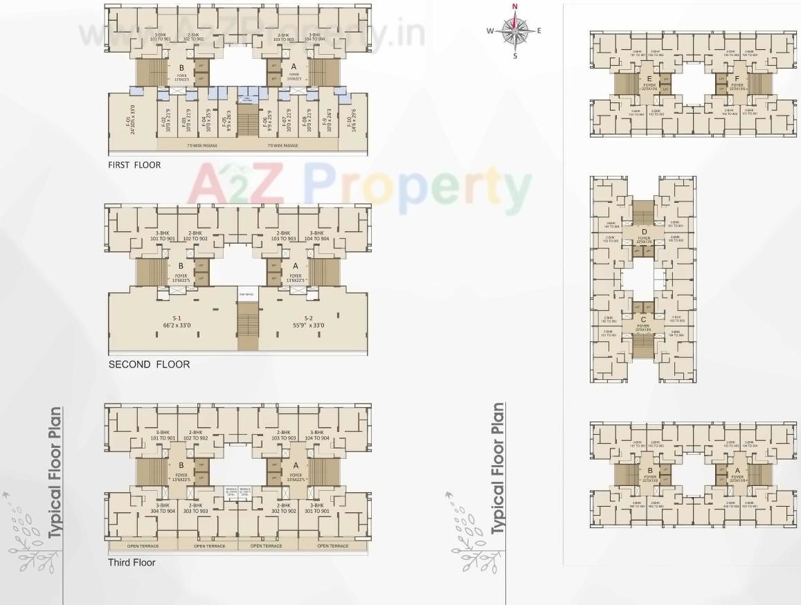 Layout of real estate project Skywalk located at Zundal, Ahmedabad, Gujarat