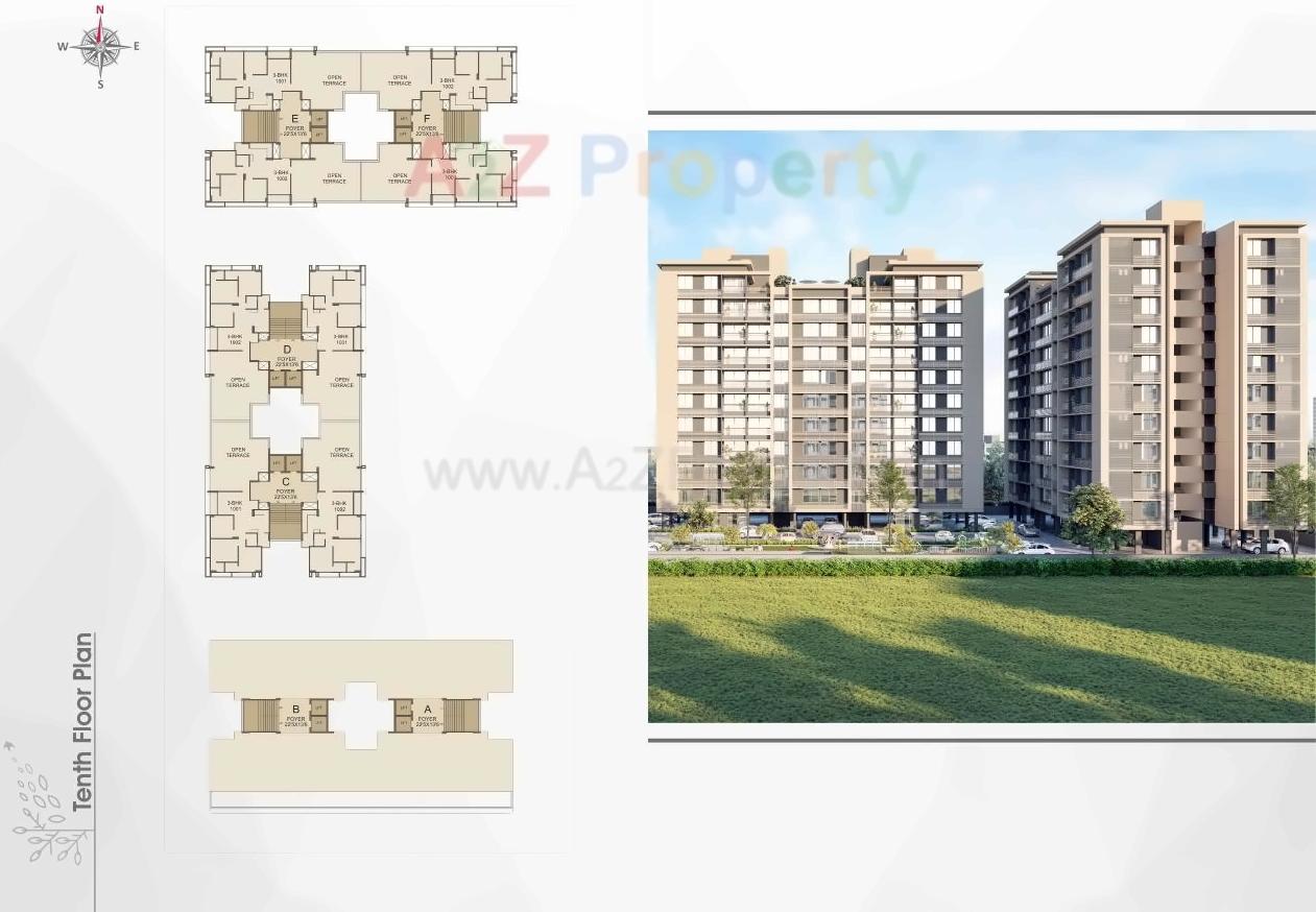 Layout of real estate project Skywalk located at Zundal, Ahmedabad, Gujarat