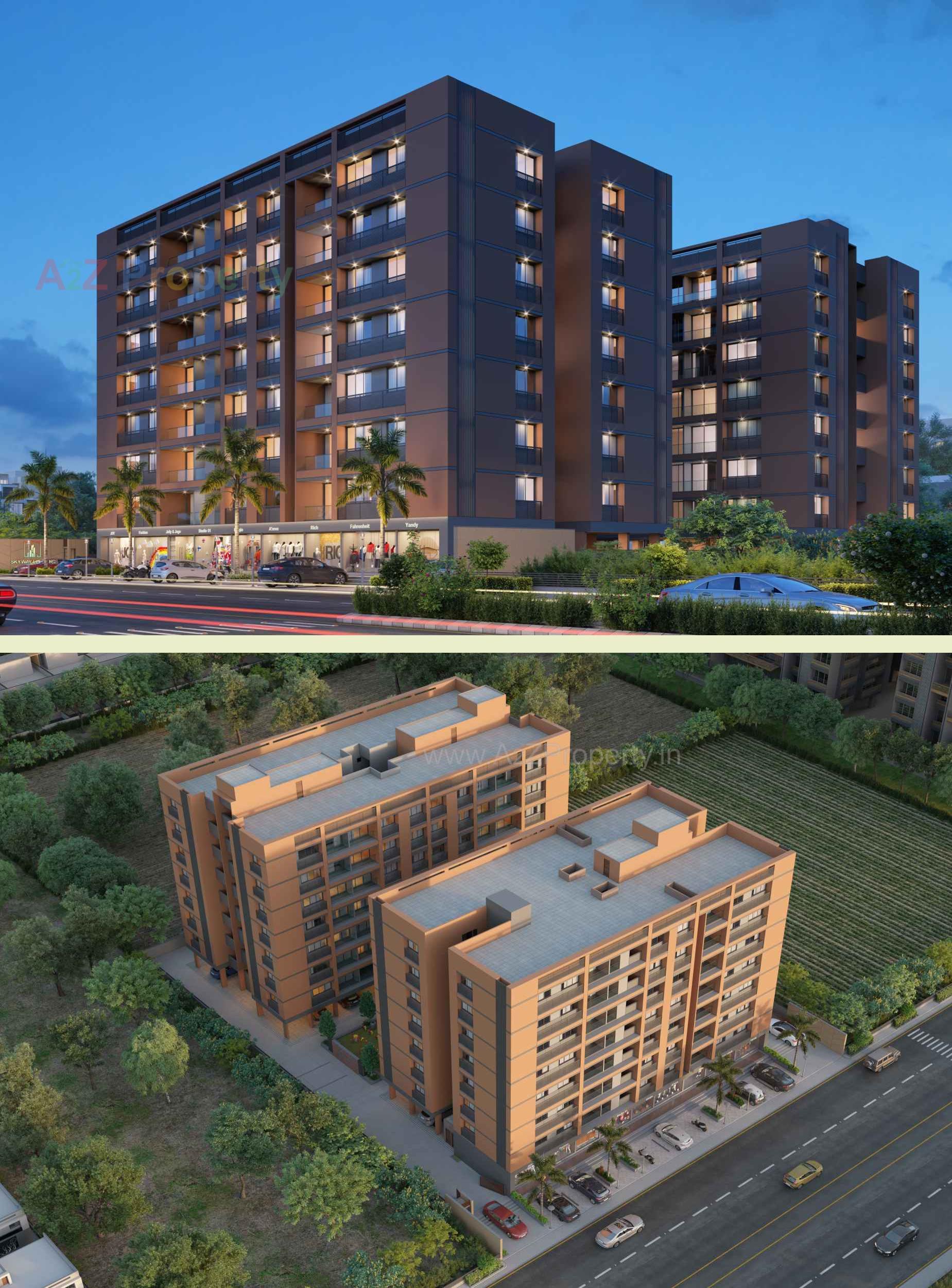 3D Elevation of real estate project Skyway Elegance located at Eanasna, Ahmedabad, Gujarat