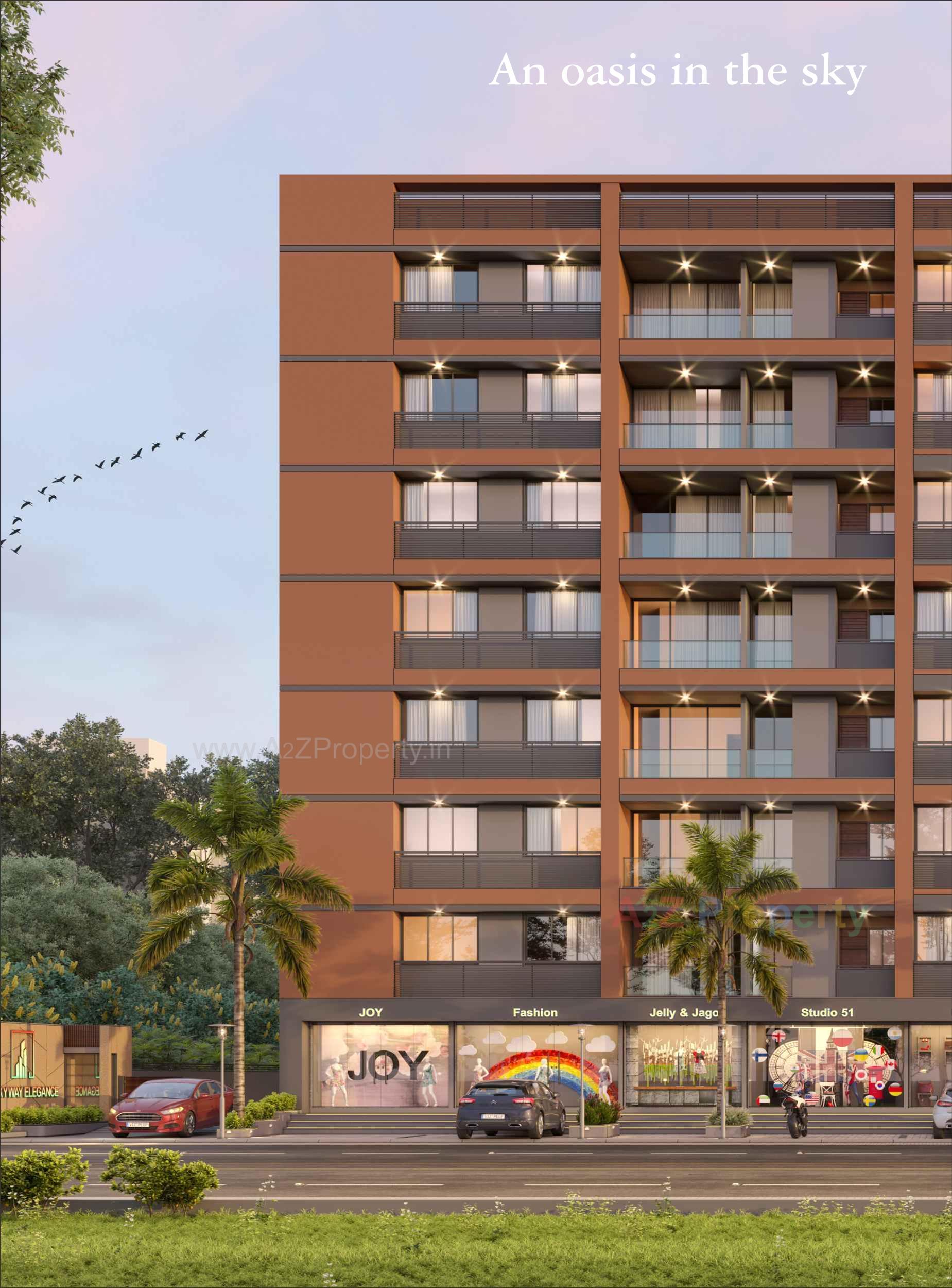 3D Elevation of real estate project Skyway Elegance located at Eanasna, Ahmedabad, Gujarat