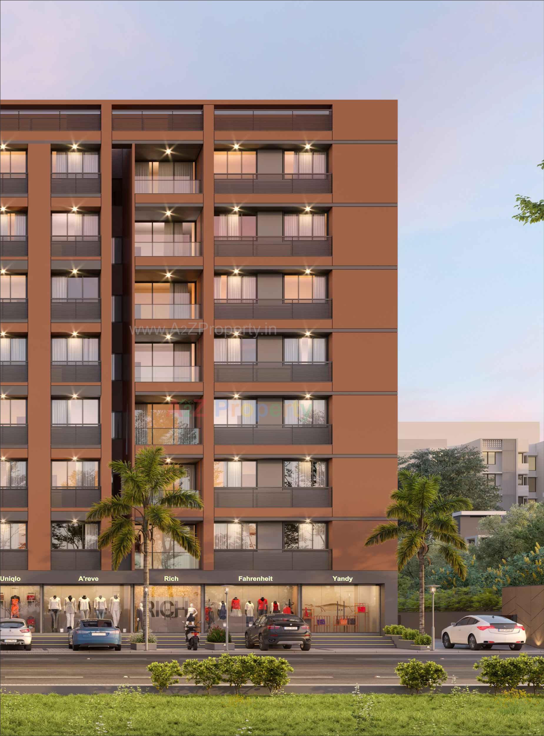 3D Elevation of real estate project Skyway Elegance located at Eanasna, Ahmedabad, Gujarat