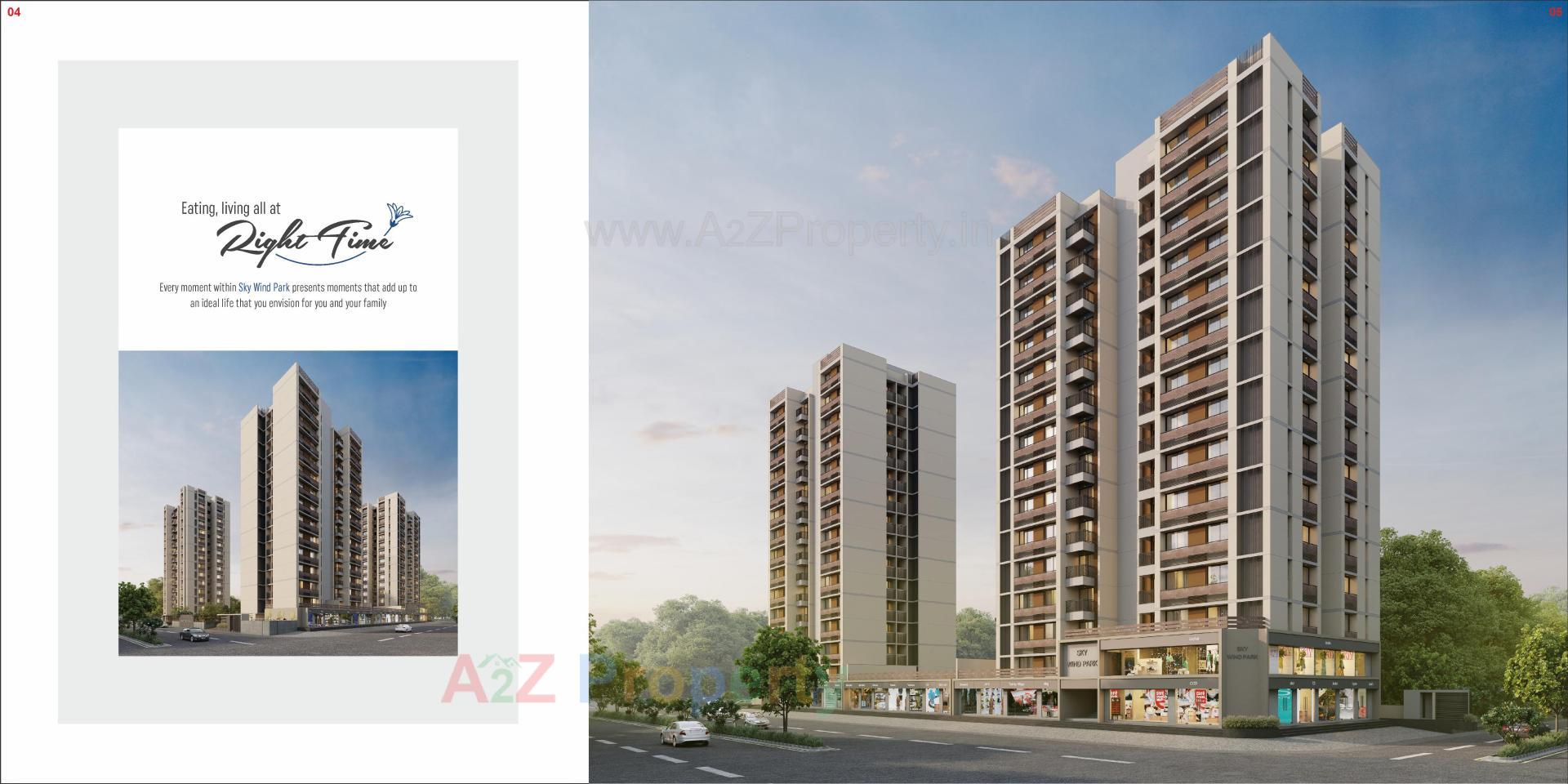 3D Elevation of real estate project Skywind Park located at Vadaj, Ahmedabad, Gujarat