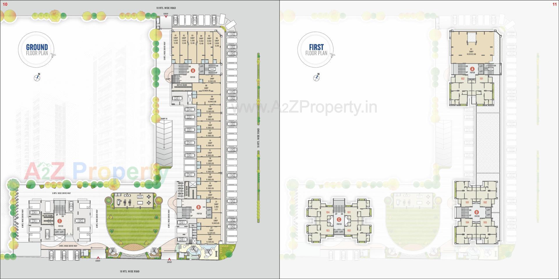 Layout of real estate project Skywind Park located at Vadaj, Ahmedabad, Gujarat