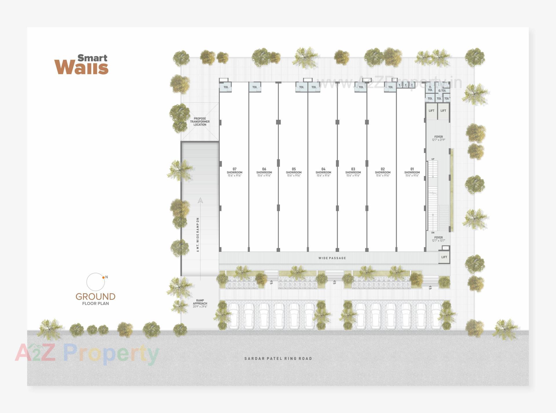 Layout of real estate project Smart Walls located at Sola, Ahmedabad, Gujarat