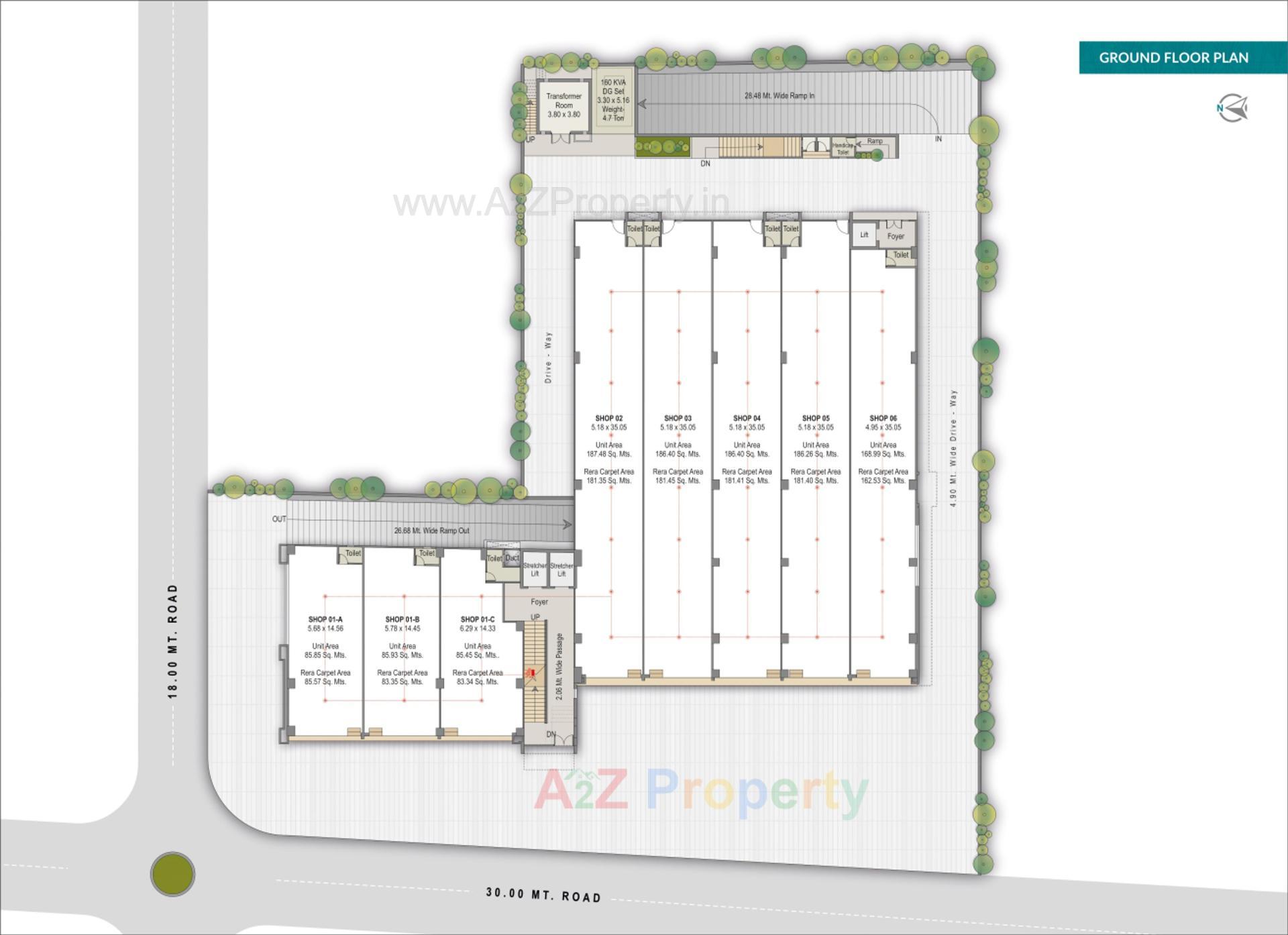 Layout of real estate project Soham Pristine located at Thaltej, Ahmedabad, Gujarat