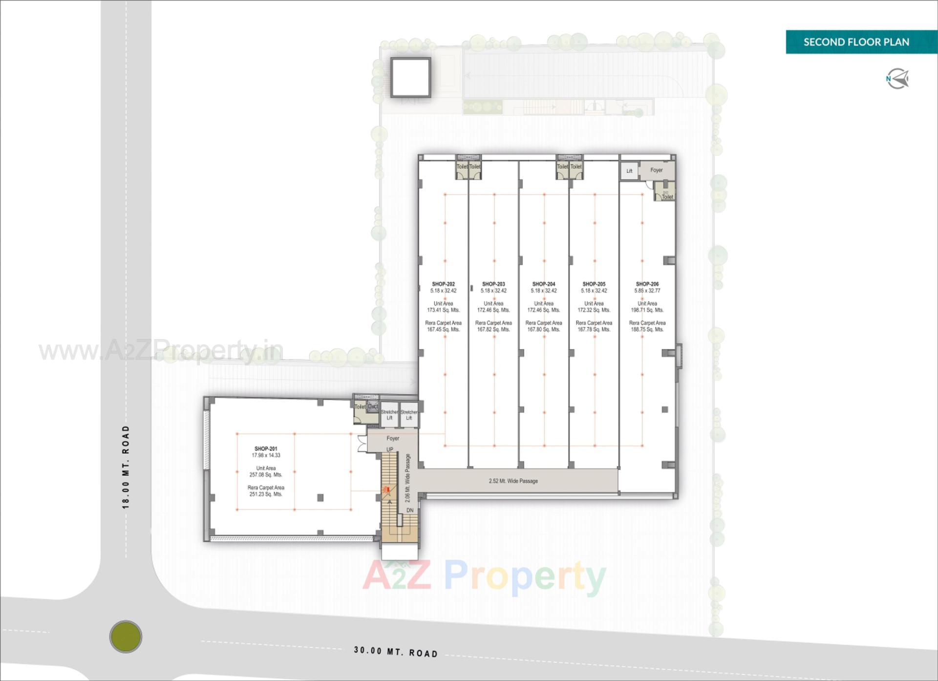 Layout of real estate project Soham Pristine located at Thaltej, Ahmedabad, Gujarat