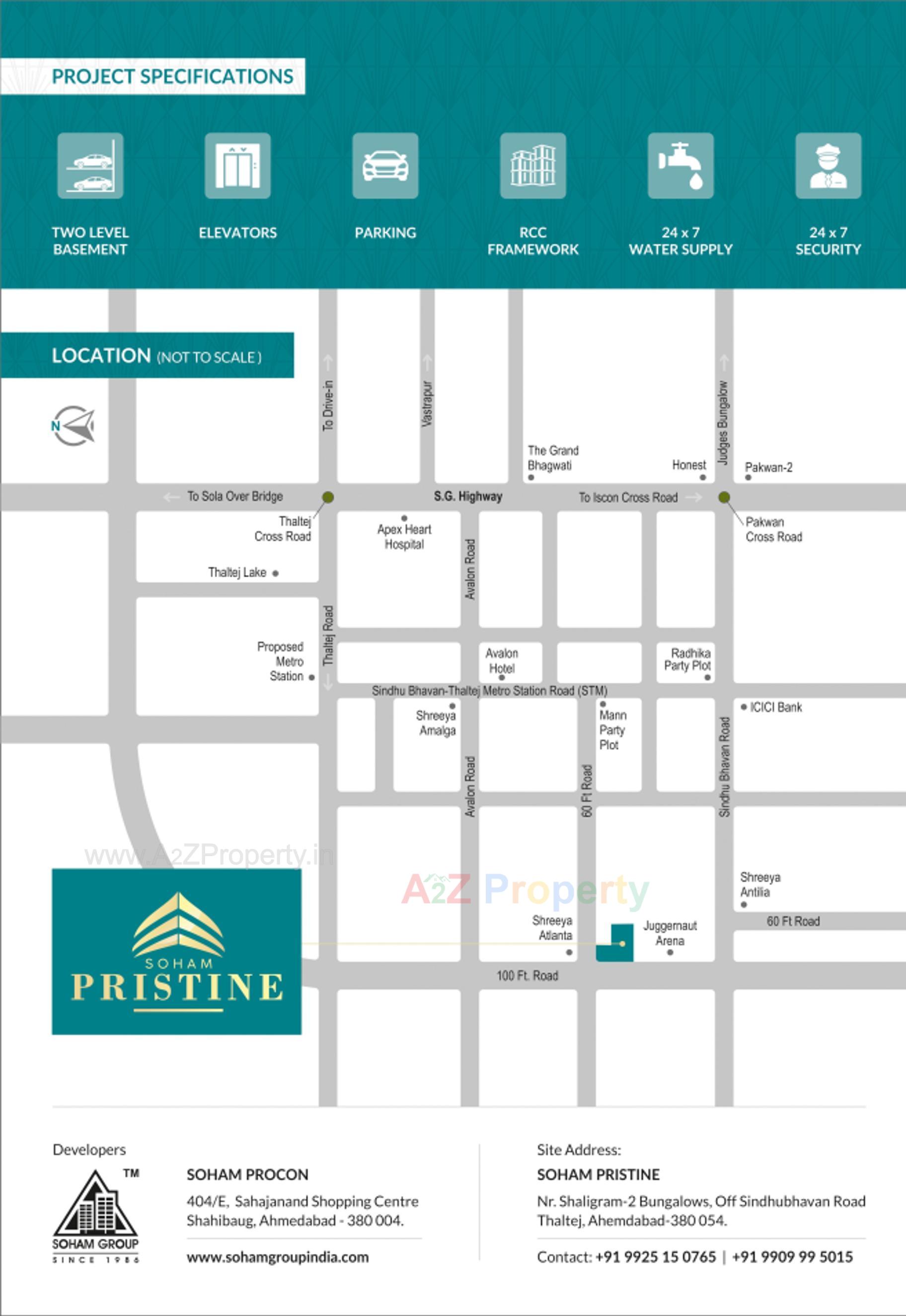  of real estate project Soham Pristine located at Thaltej, Ahmedabad, Gujarat