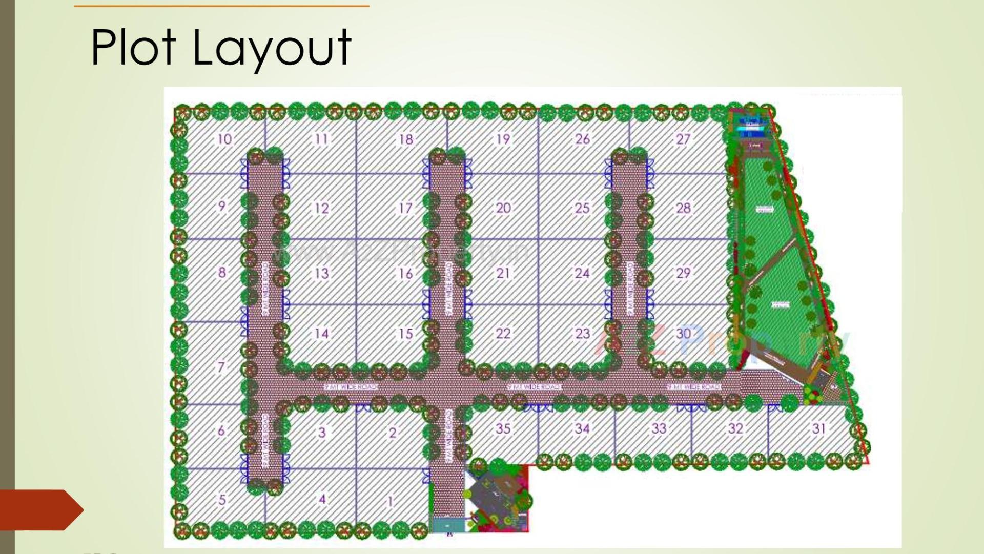 Layout of real estate project Solace Green located at Sola, Ahmedabad, Gujarat
