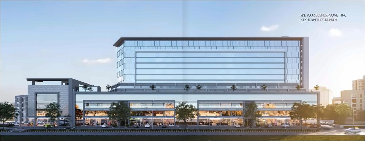 3D Elevation of real estate project Solaris Business Hub located at Vadaj, Ahmedabad, Gujarat
