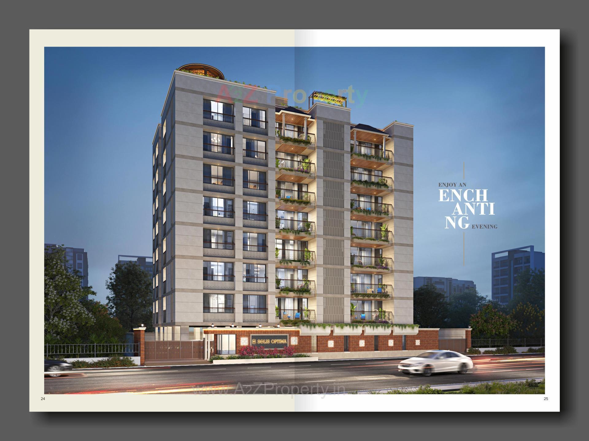 3D Elevation of real estate project Solis Optima located at Memnagar, Ahmedabad, Gujarat