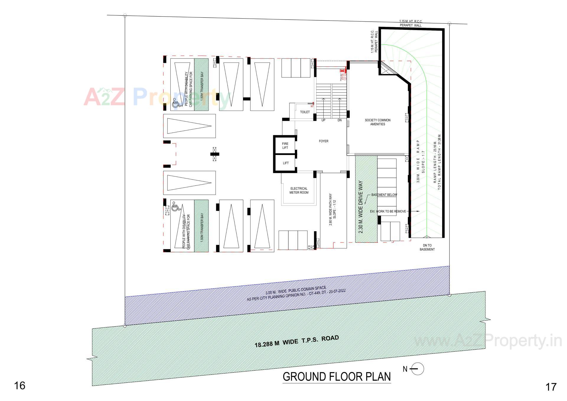 Layout of real estate project Solis Optima located at Memnagar, Ahmedabad, Gujarat