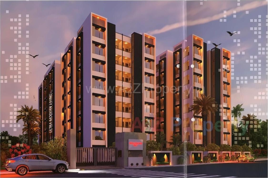 3D Elevation of real estate project Solitair Sky located at Odhav, Ahmedabad, Gujarat